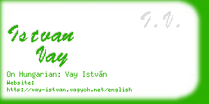 istvan vay business card